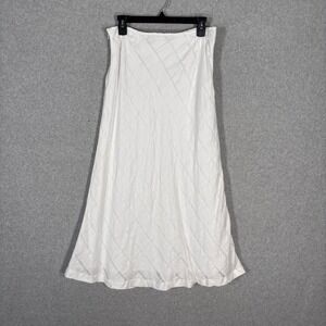 VTG Carole Little Linen Fairy Maxi Skirt Size 4 Coastal Beachy Cottage Flutter